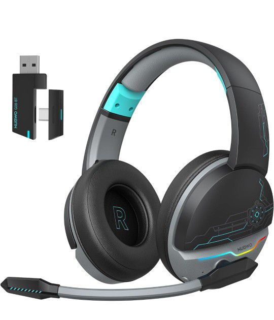 NUBWO G08 Dual Wireless Gaming Headset with Microphone for PS5, PS4,