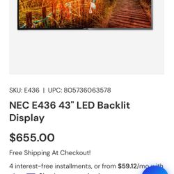 43 Inch TV/Display