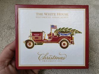2016 White House Historical Association Fire Truck Ornament Herbert Hoover