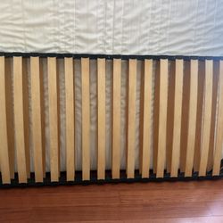 IKEA Queen Bed Frame + Slatted Base (80” x 75”) – Ready to Use 
