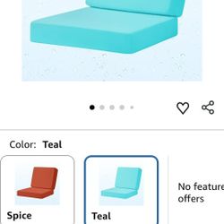 Outdoor Deep Seat Cushion Set, 19 x 19 Inch Waterproof and Fade Resistant Patio Furniture Cushion Backrest with Ties for Patio (ONLY ONE)