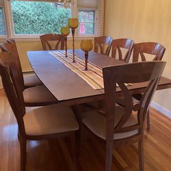 Dining table and Chairs (8 person) - Italian Made with Cherry Wood