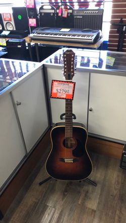 1003 Epiphone PR-715-12-ASB Dark Tabaco 12-string Acoustic Solid Body Guitar (No Case) 568456