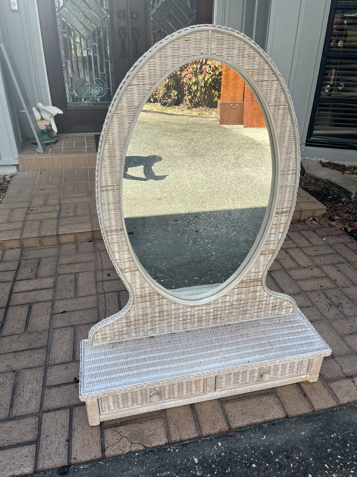 Wicker Vanity