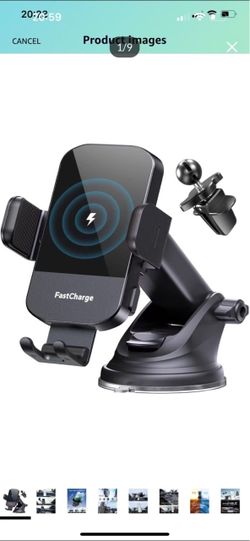 Brand new in box CHGeek Wireless Car Charger, 15W Fast Charging Auto Clamping Car Charger Phone Mount Phone Holder fit for iPhone 16 15 14 13 12 Pro M