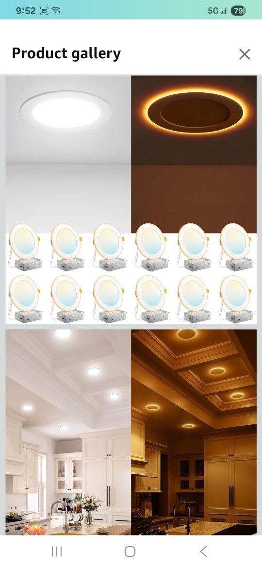 Amico 12 Pack 6 Inch 5CCT L.E.D Recessed Ceiling Light New In Box Pick Up In Pomona $55