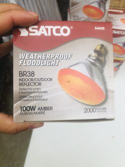 SATCO 100w Amber (lot Of 6)