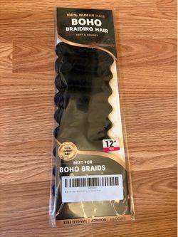 Brand New 100% Human Hair Boho Braiding Hair - 12 Inch