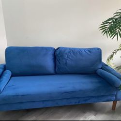 Blue Velvet Sofa