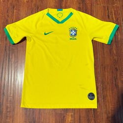 Brazil 2018-19 Home Soccer Jersey Youth/Kids Nike Sz Large Preowned Read Info!!