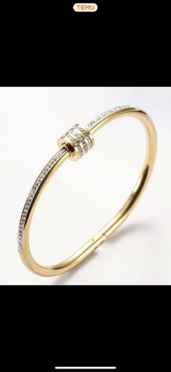 18k Gold Plated Titanium steel bangle