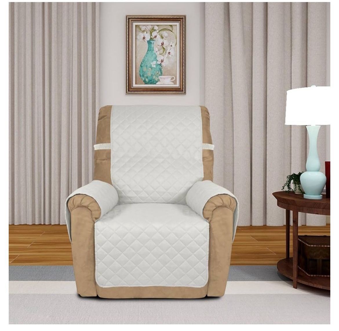 Waterproof Recliner Chair Cover with Pocket Slipcover Reversible Sofa Protector