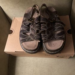 Classic and Timeless Distressed Waxy Brown Leather Unisex Fisherman Dr. Martens Sandals