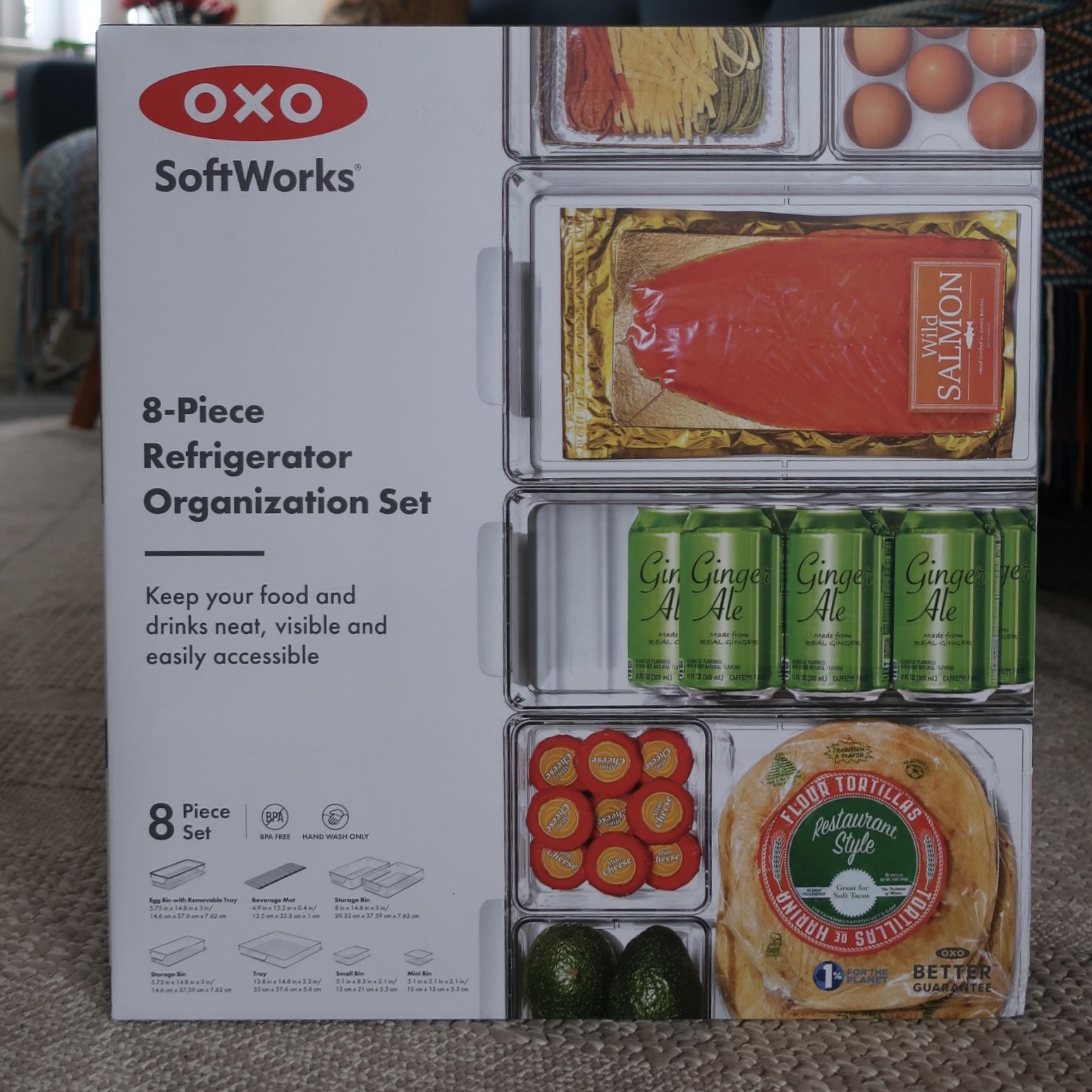 OXO Good Grips 8-Piece Refrigerator Organization Set