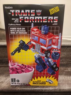 2026 SDCC EXCLUSIVE cereal box set Optimis Prime Jazz FIGURES In Hand