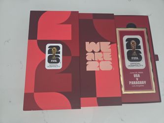 FIFA WORLD CUP 2026 OFFICIAL HOSPITALITY GOLDEN PLAQUE OF THE 1ST GAME IN LOS ANGELES, CA  OF THE U.S.A V PARAGUAY GAME