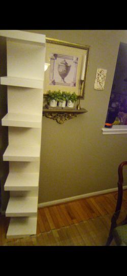 7-9X12 Inch White Shelves /75 inch Tall Case
