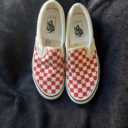 Vans Checkered Red White Size 9 Men’s 