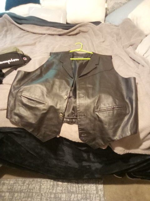 Men's Vest Size 4x Leather