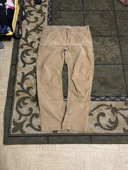 distressed carhartt double knees.