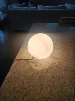 Rokinii Casa 6 Inch Ball Table Lamp with Glass Shade, Ball Light Bookshelf Lamp