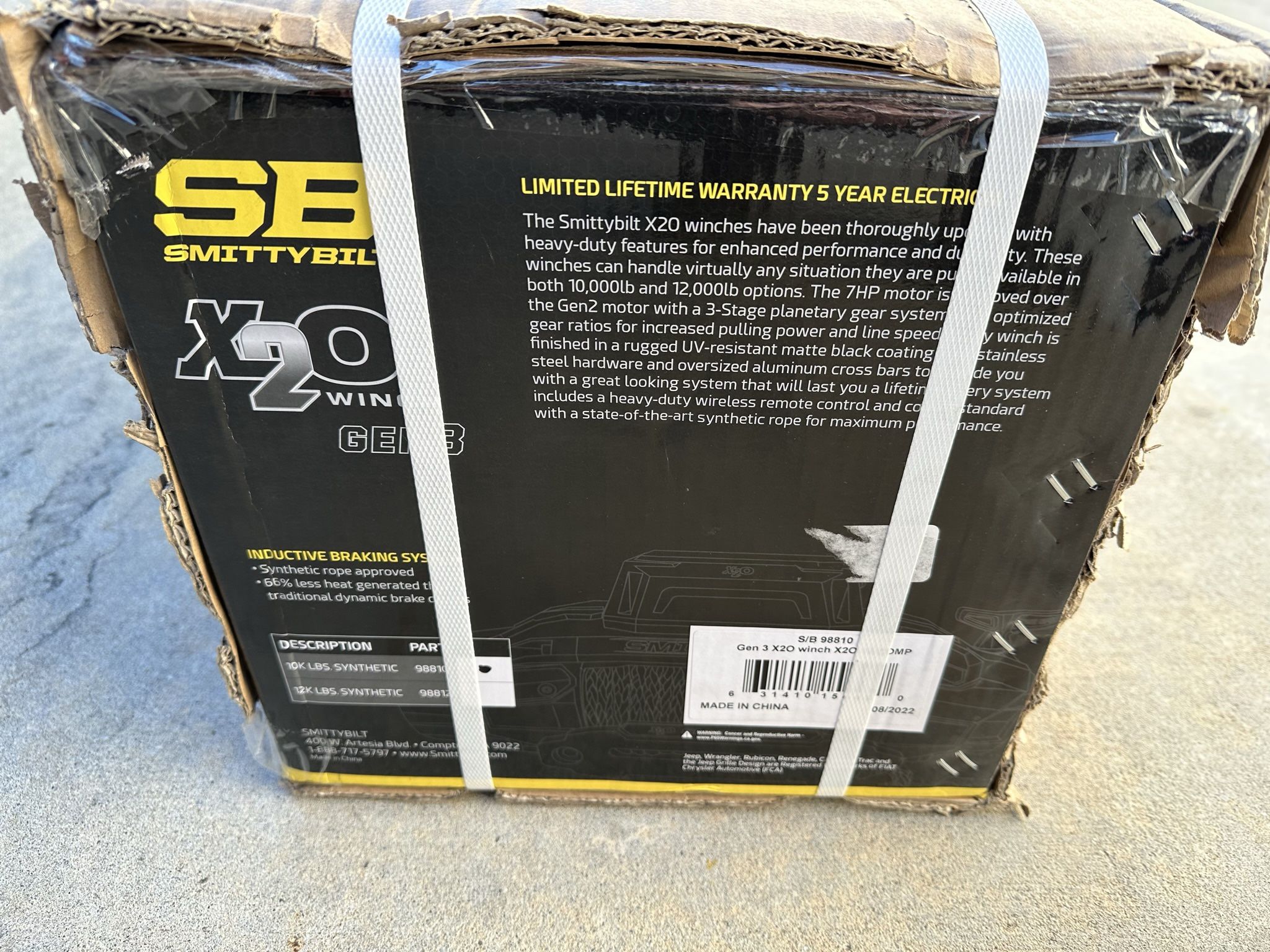Smittybilt X20 GEN3 10K Wireless Winch with Synthetic Rope - 98810