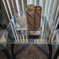  TwoSofa  Side Glass Table  $25 Each 