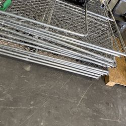 Chain link fencing with one gate