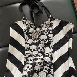 Skull Print Corset XXL 
