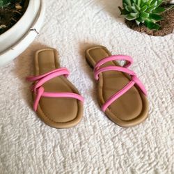 NEW NIB Madewell The Amel Slide in Raspberry Frosting | Size 9