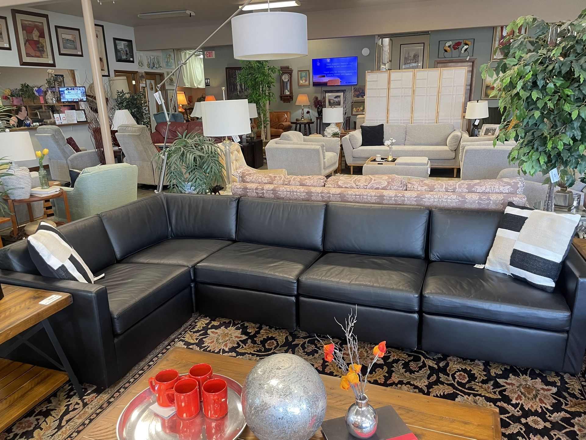 Modern Leather Sectional By Cartwright Furniture