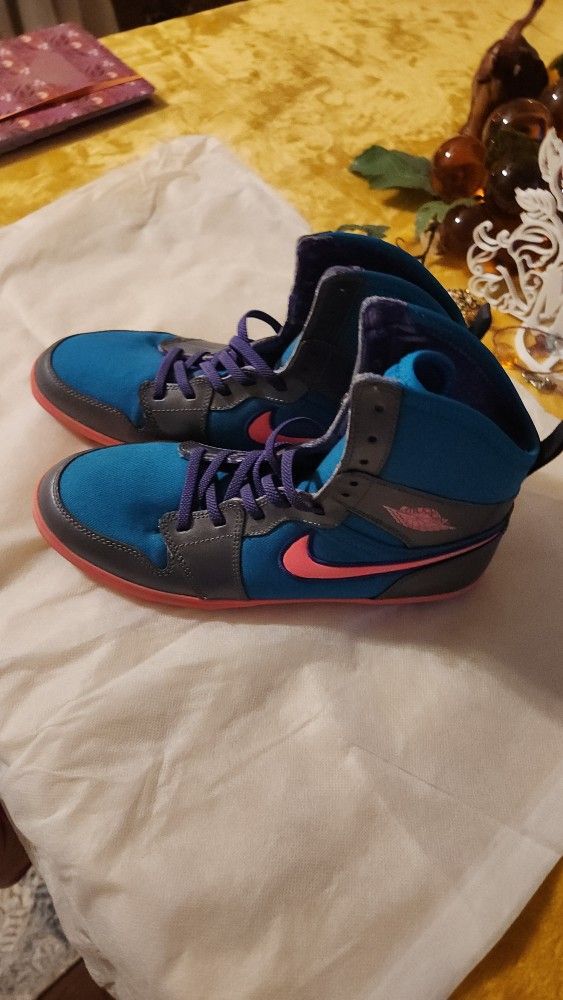 Nike Air Jordan 1 Retro Skinny High Teal shoes Youth size 6Y