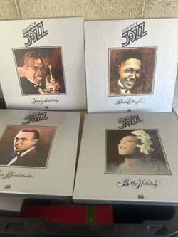 Lot of 4 GIANTS OF JAZZ Time-Life Series 3 LP Box Sets with Booklets ,Armstrong everything in the pictures comes