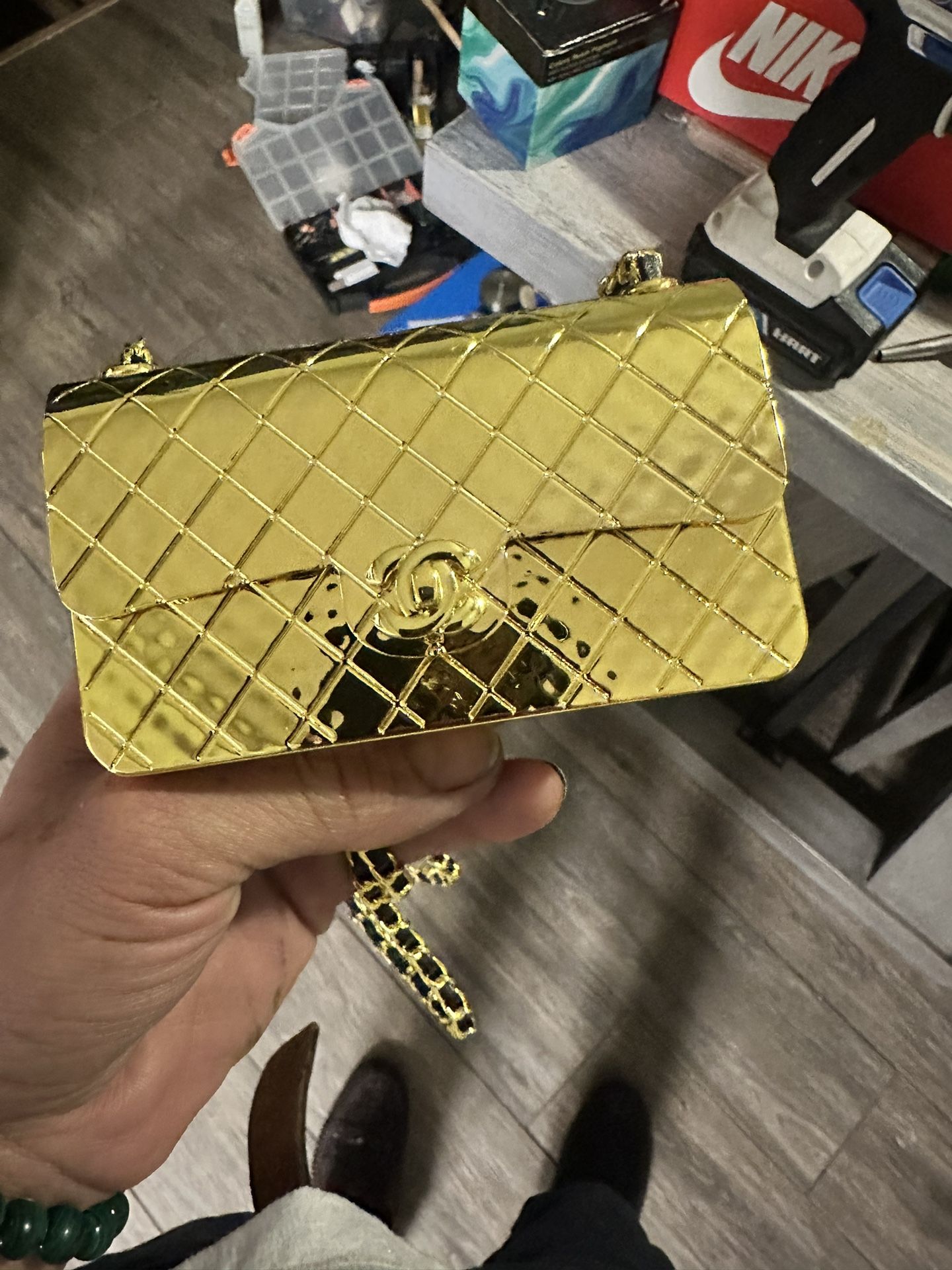 Tiny Metal gold Chanel Purse