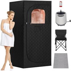 546#Portable Steam Sauna, Indoor Sauna Box with Remote Control for Home, Easy to Install Steam Sauna, Black