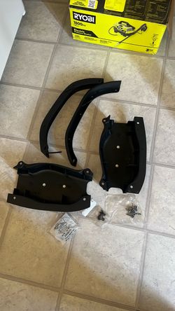 Black Plastic Fender Flares Set with Hardware