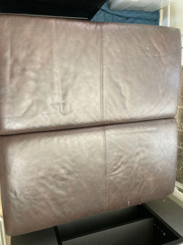 Leather Ottoman