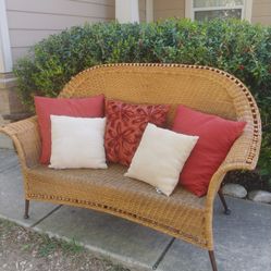 Rattan Wicker Loveseat