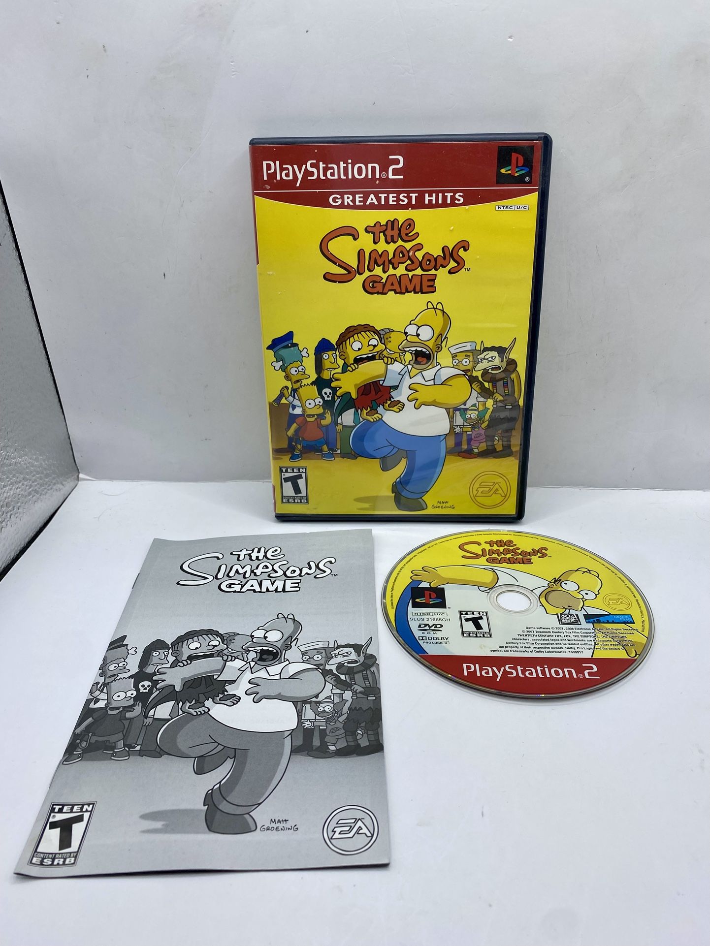 Simpsons Game (Sony PlayStation 2, 2007) CIB W Manual Tested Authentic Homer