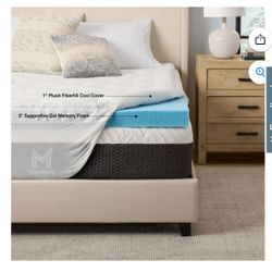 4” Cal King Pillow Top Gel Memory Foam Mattress Topper