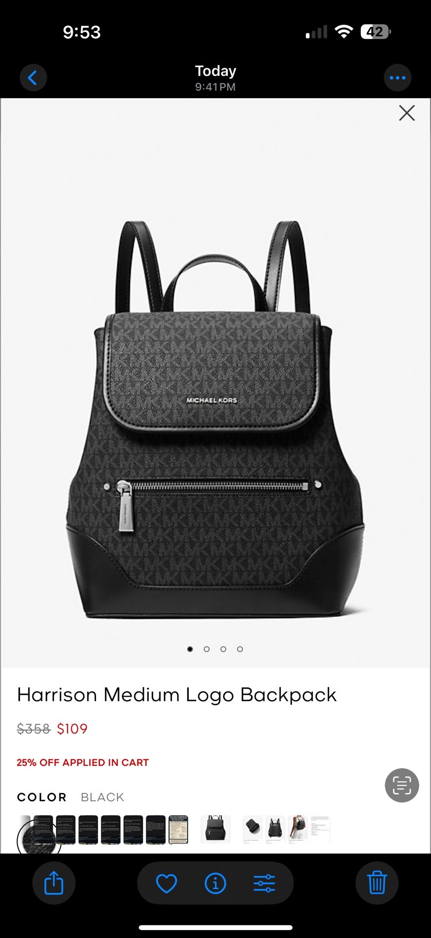 Michael Kors Medium Logo Backpack (NWT)