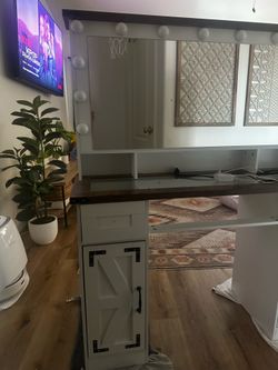 Vanity with lights