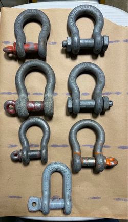 heavy-duty alloy steel shackles, including screw-pin