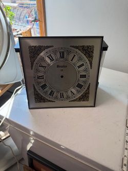 Vtg Metal 111/8” Bentley IX Roman Numeral Clock Face OBO