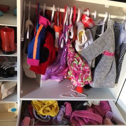 I have a closet for generation dolls from target, clothing, shoes, hangers, toys, more more more