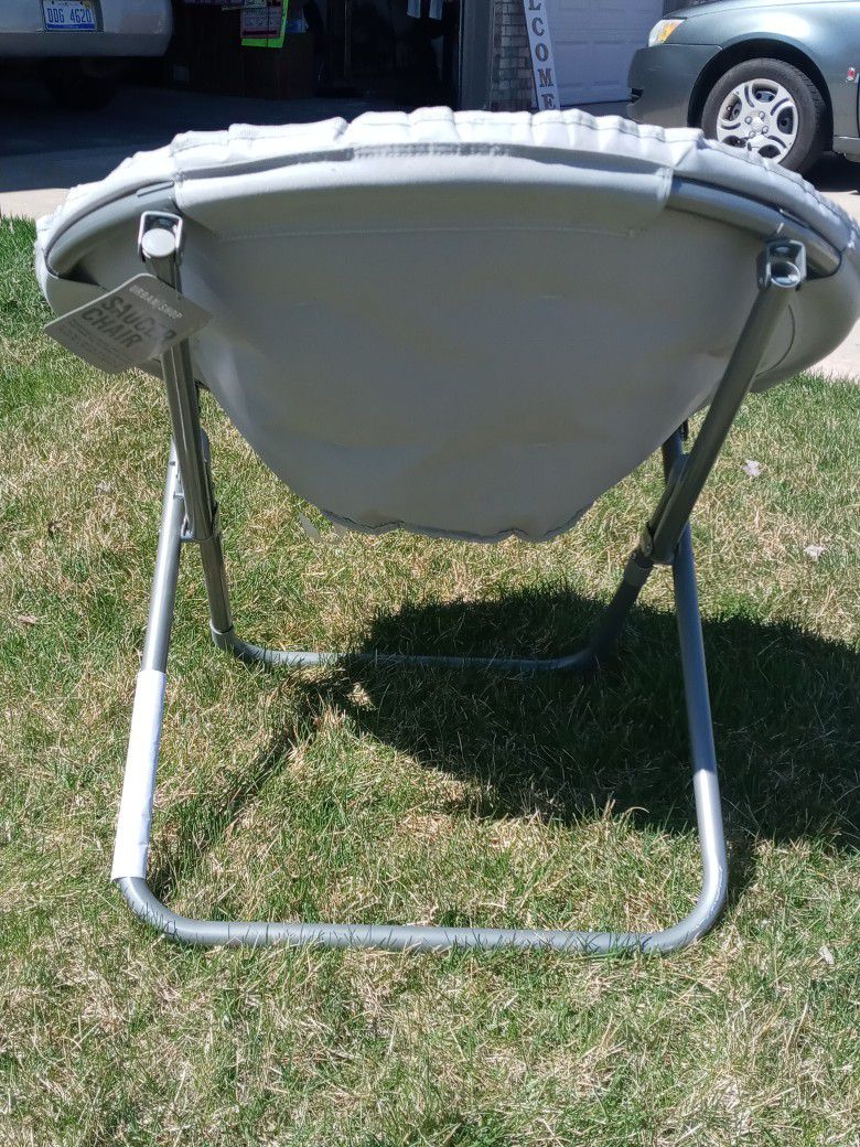 Light Grey Adult Saucer Chair