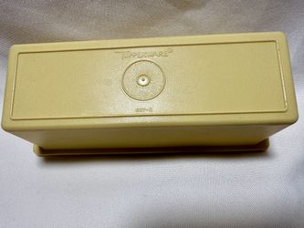 Retro 1970s Vintage Tupperware Butter Dish - Harvest Gold & Almond