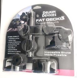 New Delkin Devices Fat Gecko Triple Suction Camera Mount Action Camera Holder