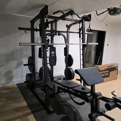 Smith Machine 2001 | Multi-Use Adj Bench | Gym Equipment | Fitness | Squat Rack | Excercise |🔴WEIGHTS AND BARBELL SOLD SEPARATELY 🔴 FREE DELIVERY 🚚