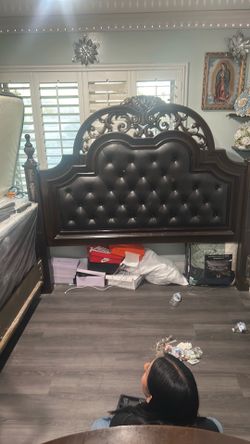 Wooden bed frame